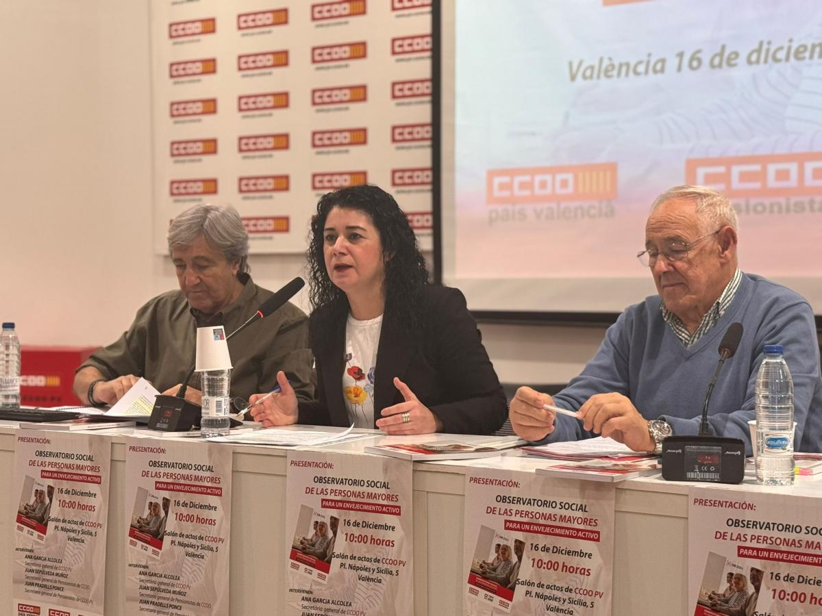 Juan Pradells, Ana García y Juan Sepúlveda presentan el Observatorio ante el Consejo de Pensionistas PV