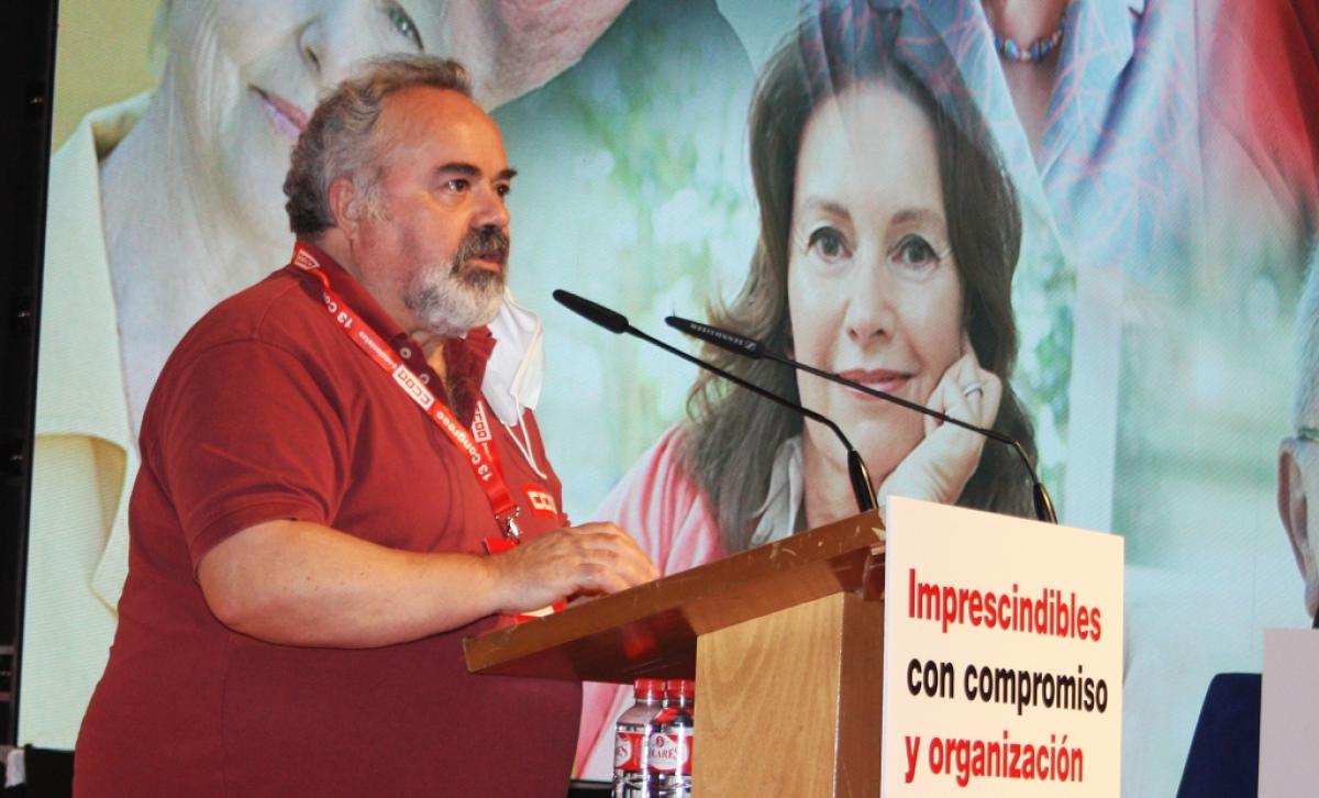 José Mª Gómez Claro, Secretario general de la Federación de Pensionistas de CCOO Asturias