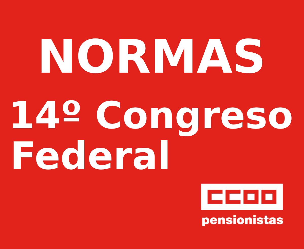 Normas del 14 Congreso de la Federacin de Pensionistas de CCOO