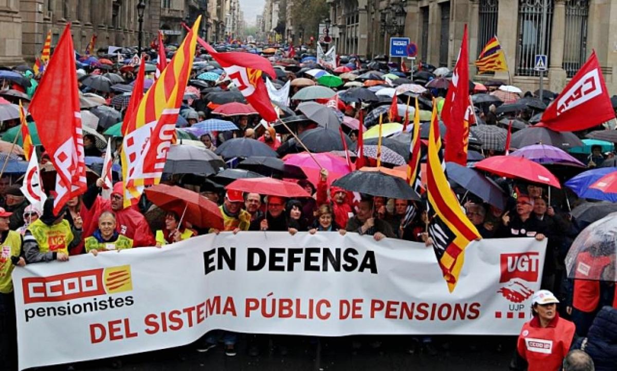 Manifestación en Barcelona por las pensiones
