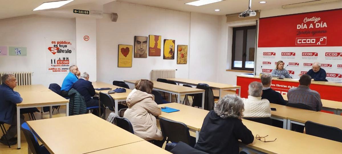 Las Federaciones de Pensionistas y de Industria de Navarra explican la necesidad de seguir formando parte de CCOO tras la jubilación