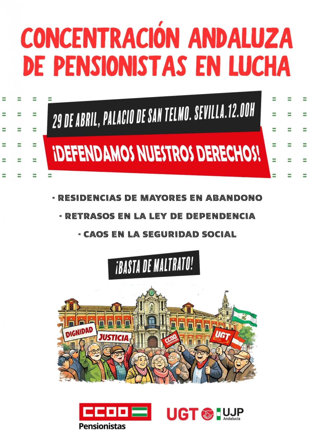 Concentración andaluza de Pensionistas en lucha